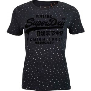 Superdry NAVY SHIMMER tmavo šedá 14 - Dámske tričko