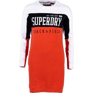 Superdry PANEL SLEEVE SWEAT DRESS oranžová 8 - Dámske šaty