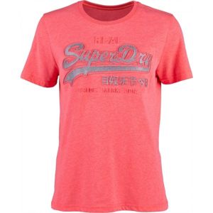Superdry PINK LOGO ružová 12 - Dámske tričko