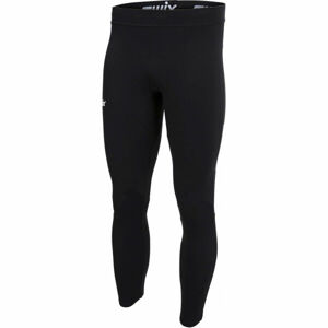 Swix FOCUS WARM TIGHTS Pánske priedušné a hrejivé elastické nohavice, čierna, veľkosť S