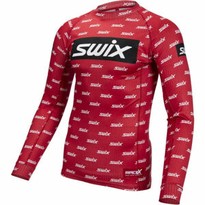 Swix RACE X M Pánske funkčné tričko s dlhým rukávom, červená, veľkosť M