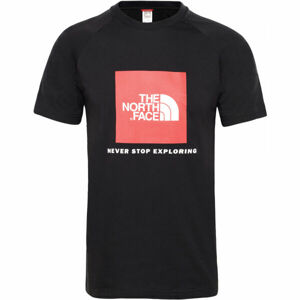 The North Face RAG RED BOX TE Raglánové pánske tričko, čierna, veľkosť S