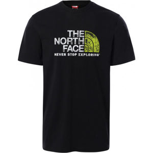 The North Face M S/S RUST 2 TEE Pánske tričko s krátkym rukávom, čierna,biela,žltá, veľkosť