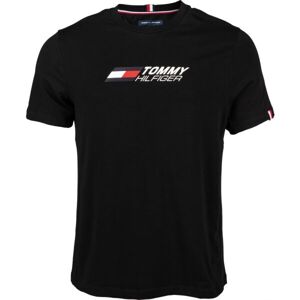 Tommy Hilfiger ESSENTIALS BIG LOGO S/S TEE Pánske tričko, čierna, veľkosť L