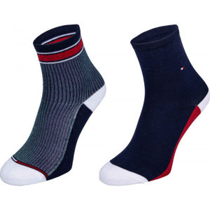 Tommy Hilfiger WOMEN SHORT SOCK 2P TRANSLUCENT čierna 35-38 - Dámske ponožky