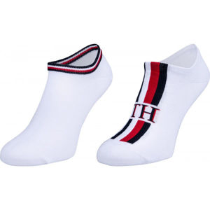 Tommy Hilfiger MEN SNEAKER 2P ICONIC STRIPE biela 39-42 - Pánske ponožky