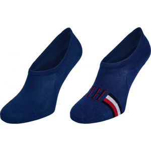 Tommy Hilfiger MEN FOOTIE 2P ICONIC STRIPE tmavo modrá 39-42 - Pánske ponožky