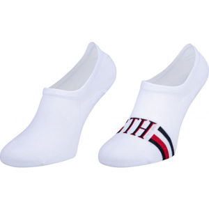 Tommy Hilfiger MEN FOOTIE 2P ICONIC STRIPE biela 39-42 - Pánske ponožky