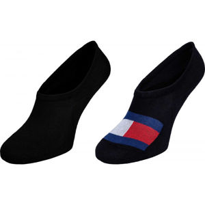 Tommy Hilfiger MEN FOOTIE 2P FLAG čierna 39-42 - Pánske ponožky