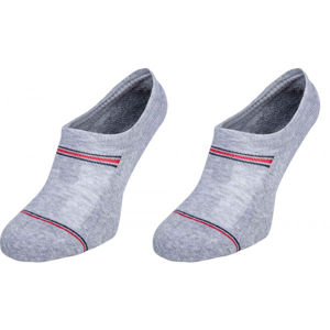 Tommy Hilfiger MEN ICONIC SPORT FOOTIE 2P šedá 39-42 - Pánske ponožky