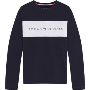 Tommy Hilfiger CN LS TEE LOGO FLAG  M - Pánske tričko s dlhým rukávom