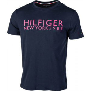 Tommy Hilfiger CN SS TEE LOGO svetlomodrá L - Pánske tričko