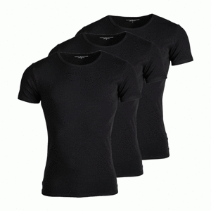 Tommy Hilfiger CN TEE SS 3 PACK PREMIUM ESSENTIALS čierna XL - Pánske tričko