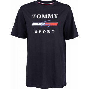 Tommy Hilfiger GRAPHICS  BOYFRIEND TOP Dámske tričko, tmavo modrá, veľkosť S