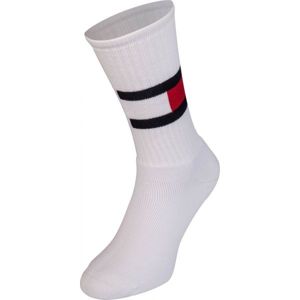 Tommy Hilfiger JEANS FLAG 1P Pánske ponožky, biela, veľkosť 39 - 42