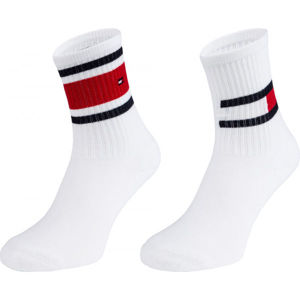 Tommy Hilfiger KIDS FLAG 2P Detské  ponožky, biela, veľkosť 39/42