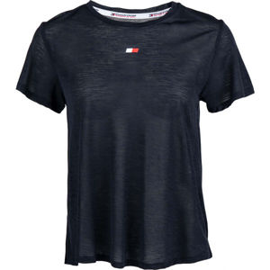 Tommy Hilfiger PERFORMANCE LBR TOP Dámske tričko, čierna, veľkosť S