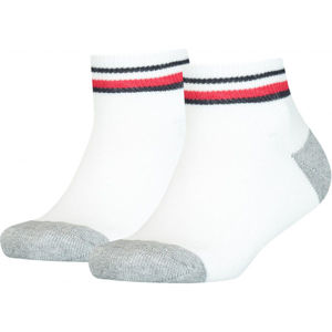 Tommy Hilfiger KIDS ICONIC SPORTS QUARTER 2P Detské  ponožky, biela, veľkosť 39-42