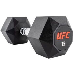 UFC OCTAGON DUMBBELL 15 KG Jednoručná šesťhranná činka, čierna, veľkosť 15 KG