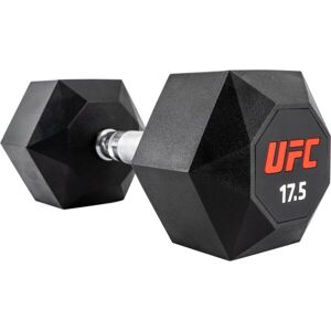 UFC OCTAGON DUMBBELL 17.5 KG Jednoručná šesťhranná činka, čierna, veľkosť 17,5 KG