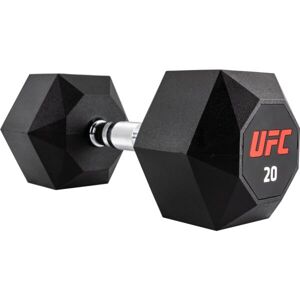 UFC OCTAGON DUMBBELL 20 KG Jednoručná šesťhranná činka, čierna, veľkosť 20 KG