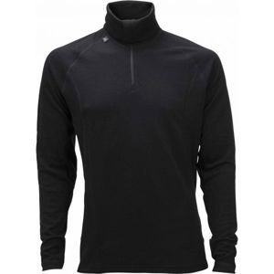 Ulvang TURTLE NECK W/ZIP MS Pánske funkčné vlnené tričko, čierna, veľkosť L
