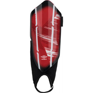 Umbro NEO FLEXI WITH DET/SOCK Pánske futbalové chrániče, červená,biela, veľkosť