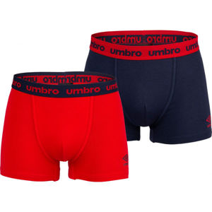 Umbro BOXER SHORTS 2 PACK Pánske boxerky, červená, veľkosť