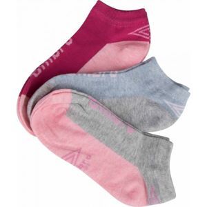 Umbro LOW LINER JUNIORS 3P Detské ponožky, ružová, veľkosť 28-31