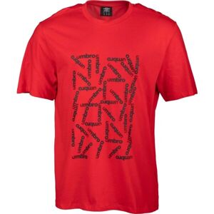 Umbro FW REPEAT GRAPHIC TEE Pánske tričko, červená, veľkosť L