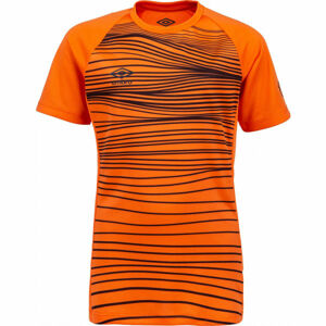 Umbro PRO TAINING CONTOUR GRAPHIC JERSEA JNR Chlapčenské športové tričko, oranžová,čierna, veľkosť