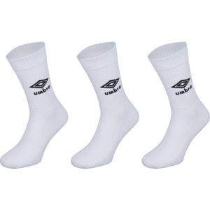 Umbro SPORTS SOCKS - 3 PACK Ponožky, biela, veľkosť 43-47