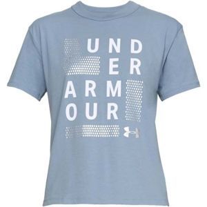 Under Armour GRAPHIC SQUARE LOGO GIRLFRIEND CREW modrá XS - Dámske tričko