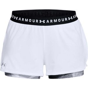 Under Armour HG ARMOUR 2-IN-1 PRINT SHORT biela L - Dámske tréningové šortky