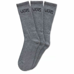 Vans MN CLASSIC CREW 9.5-13 3PK Pánske ponožky, sivá, veľkosť 39 - 42