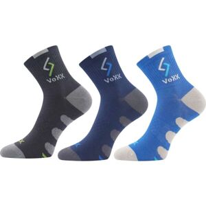 Voxx S-TRONIK 3P Chlapčenské ponožky, tmavo sivá, veľkosť 35-38