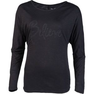 Willard ROLLA čierna M - Dámske tričko s dlhým rukávom