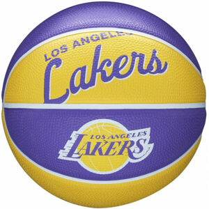 Wilson NBA RETRO MINI LAKERS Mini basketbalová lopta, fialová, veľkosť 3