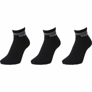 Wilson 3PP MENS QUARTER Pánske ponožky, čierna, veľkosť 43 - 46
