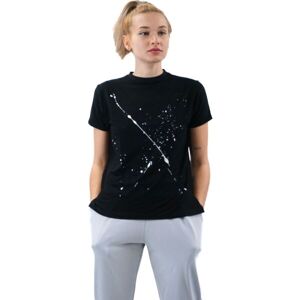 XISS SPLASHED Dámske tričko, čierna, veľkosť S/M