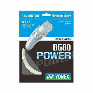 Yonex BG 80 POWER Bedmintonový výplet, biela, veľkosť